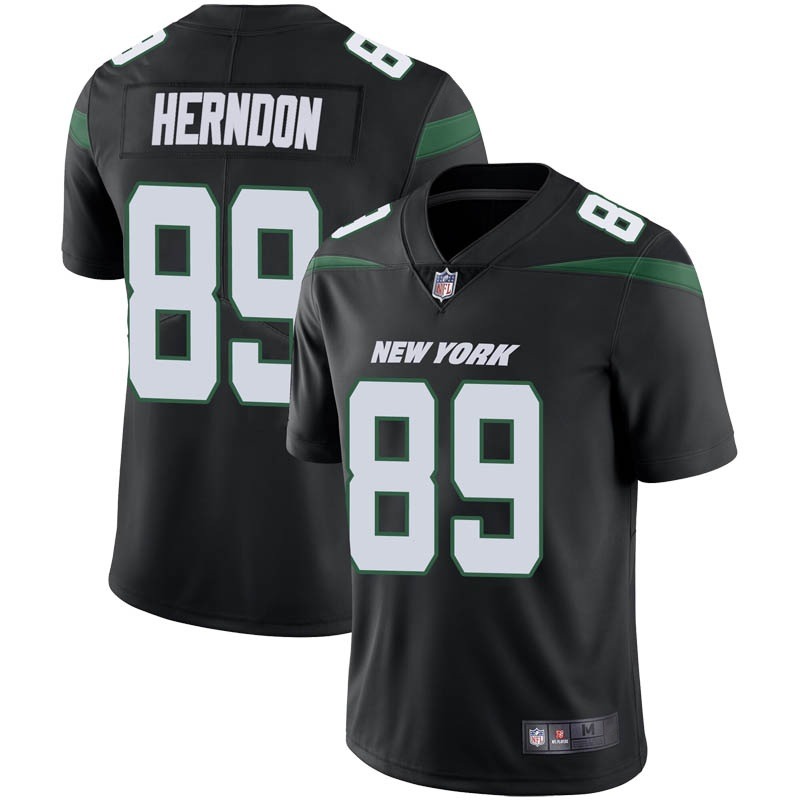 Men's New York Jets #89 Chris Herndon Black Vapor Untouchable Limited Stitched Jersey